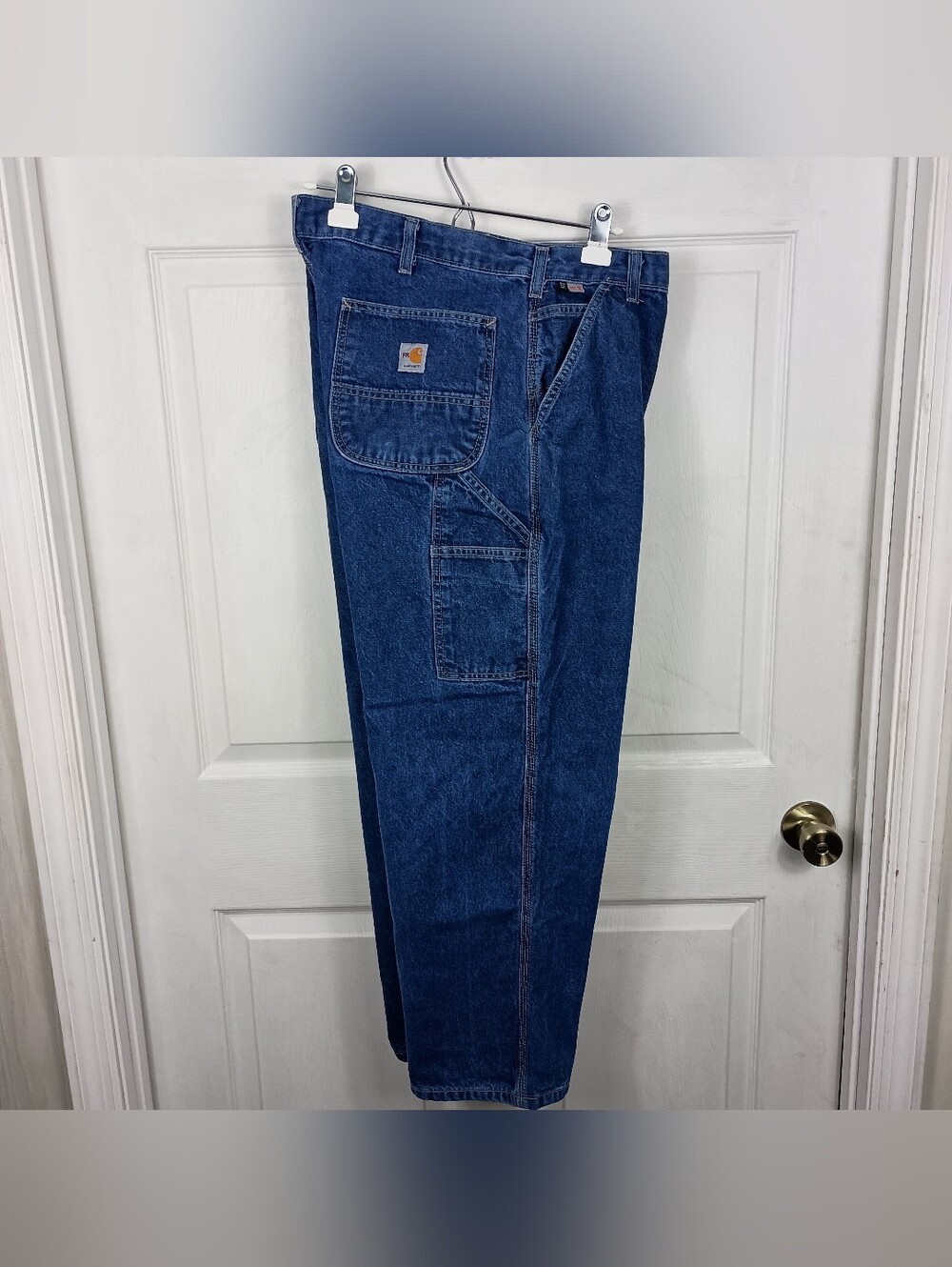 Carhartt FR Jeans 38x30 (36x28) Mens Blue Flame Resistant Denim Workwear Utility